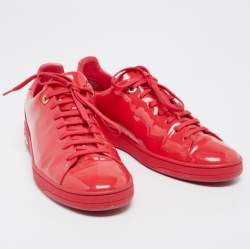 Louis Vuitton Hot Pink Patent and Leather Frontrow Sneakers Size 39