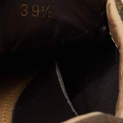 Pre Owned Louis Vuitton Brown Suede and Monogram Coated Canvas Energie Low-Top Sneakers Size 39.5