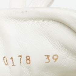 Pre Owned Louis Vuitton White/Brown Monogram Canvas And Leather Lace Up Sneakers Size 39