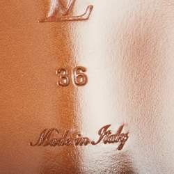 مملوكة مسبقًا صندل سلايد لوي فيتون سلايد لوك إت جلد أسود مقاس 36