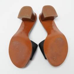 مملوكة مسبقًا صندل سلايد لوي فيتون سلايد لوك إت جلد أسود مقاس 36