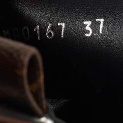 Pre Owned حذاء بوت لوي فيتون ديزرت سبيس شيب لوريتا جلد فضي نعل سميك مقاس 37