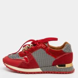 Pre Owned حذاء رياضي لوي فيتون رون اواي جلد وشعر عجل متعدد الألوان مزخرف مقاس 37