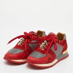 Pre Owned حذاء رياضي لوي فيتون رون اواي جلد وشعر عجل متعدد الألوان مزخرف مقاس 37