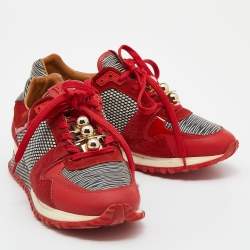 Pre Owned حذاء رياضي لوي فيتون رون اواي جلد وشعر عجل متعدد الألوان مزخرف مقاس 37