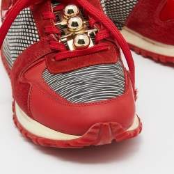 Pre Owned حذاء رياضي لوي فيتون رون اواي جلد وشعر عجل متعدد الألوان مزخرف مقاس 37