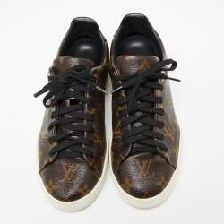 مملوكة مسبقًا Louis Vuitton Brown/Black  Monogram Canvas And Patent Leather Frontrow  Sneakers Size 35.5