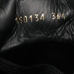 مملوكة مسبقًا حذاء رياضي لوي فيتون جلد نوبوك رصاصي داكن رقعة لوف عنق مرتفع مقاس 36.5