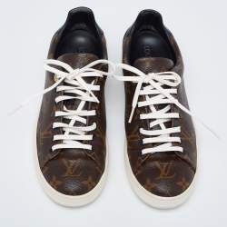 Louis Vuitton Brown Monogram Canvas And Patent Frontrow Sneakers Size 36.5