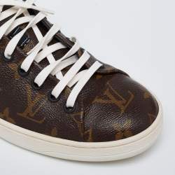 Louis Vuitton Brown Monogram Canvas And Patent Frontrow Sneakers Size 36.5