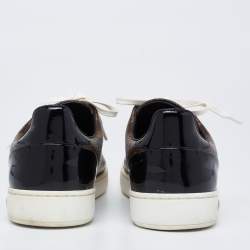 Louis Vuitton Brown Monogram Canvas And Patent Frontrow Sneakers Size 36.5