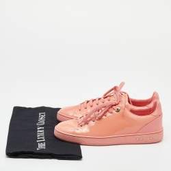 Louis Vuitton Peach Patent Leather Frontrow Sneakers Size 37