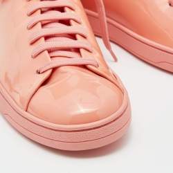 Louis Vuitton Peach Patent Leather Frontrow Sneakers Size 37
