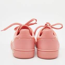 Louis Vuitton Peach Patent Leather Frontrow Sneakers Size 37