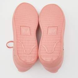 Louis Vuitton Peach Patent Leather Frontrow Sneakers Size 37