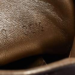 مملوكة مسبقًا حذاء رياضي لوي فيتون كانفاس مونوغرامي وجلد بني لامع برباط مقاس 36.5