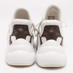 Louis Vuitton Off-White/Brown Mesh and Monogram Coated Canvas Archlight Low-Top Sneakers Size 36.5