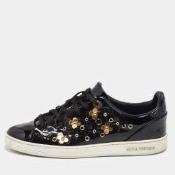 Louis Vuitton Patent Leather Frontrow Blossom Floral Embellished Low Top Sneakers 40 Louis | TLC
