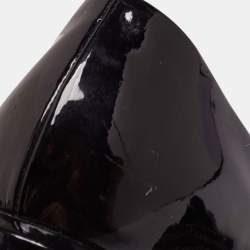 مملوكة مسبقًا حذاء كعب عالي لوي فيتون أنكوفر جلد أسود لامع مقاس 37