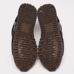 Louis Vuitton Black/Brown Monogram Canvas And Mesh Run Away Sneakers Size 39