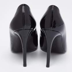 Pre Owned Louis Vuitton Black Patent Leather Fiance Pumps Size 36.5