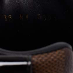 Pre Owned حذاء رياضي لوي فيتون راناواي كانفاس دامييه أيبين وسويدي بني/أسود مقاس 38