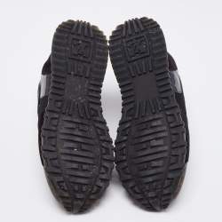 Pre Owned حذاء رياضي لوي فيتون راناواي كانفاس دامييه أيبين وسويدي بني/أسود مقاس 38