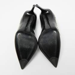 Pre Owned Louis Vuitton Black Leather Call Back Pointed-Toe Pumps Size 36