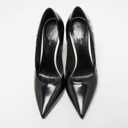 Pre Owned Louis Vuitton Black Leather Call Back Pointed-Toe Pumps Size 36