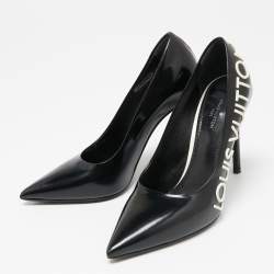 Pre Owned Louis Vuitton Black Leather Call Back Pointed-Toe Pumps Size 36