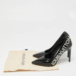 Pre Owned Louis Vuitton Black Leather Call Back Pointed-Toe Pumps Size 36