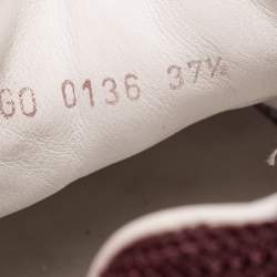 Louis Vuitton Burgundy Mesh, Suede and Leather Runaway Low-Top Sneakers Size 37.5