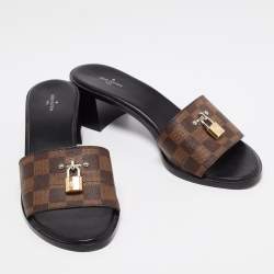 مملوكة مسبقًا صندل سلايد لوي فيتون لوك ايت كانفاس مونوغرامي دامييه إيبين مقاس 42