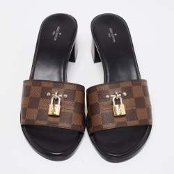 مملوكة مسبقًا صندل سلايد لوي فيتون لوك ايت كانفاس مونوغرامي دامييه إيبين مقاس 42