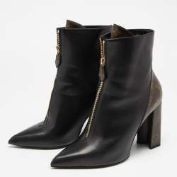 Louis Vuitton Monogram Canvas Black Patent Leather Star Trail Ankle Boots  Size 10.5/41 - Yoogi's Closet