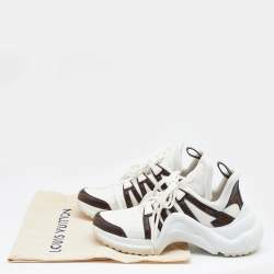 Louis Vuitton White/Brown Nylon and Leather Archlight Sneakers Size 40