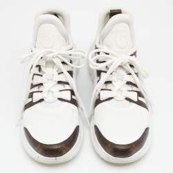 Louis Vuitton White/Brown Nylon and Leather Archlight Sneakers Size 40