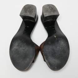 Pre Owned صندل سلايد لوي فيتون لوك إيت كانفاس دامييه إيبين بني مقاس 40