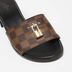 Pre Owned صندل سلايد لوي فيتون لوك إيت كانفاس دامييه إيبين بني مقاس 40