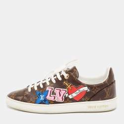 Louis Vuitton Brown Monogram Canvas  Frontrow Low Top Sneakers Size 38