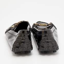 Pre Owned حذاء لوفرز لوي فيتون أوكسفورد جلد لامع برونزي مقاس 40