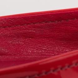 Pre Owned حذاء باليرينا فلات لوي فيتون أوكسفورد جلد لامع وردي نيون مقاس 38