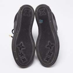 Louis Vuitton Black Monogram Empreinte Suede and Leather High-Top Sneakers Size 37.5