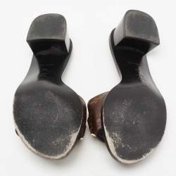 مملوكة مسبقًا Louis Vuitton Brown Monogram Canvas Lock It Slide Sandals Size 38