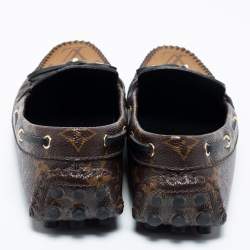 Pre Owned Louis Vuitton Brown Monogram Canvas Gloria Flat Loafers Size 37