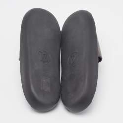 Pre Owned Louis Vuitton Brown Monogram Canvas Sunbath Flat Mules Size 37