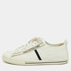 Louis Vuitton White Leather And Suede Low Top Sneakers Size 44.5 Louis  Vuitton