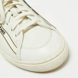 Louis Vuitton White Leather Logo Low Top Sneakers Size 39.5