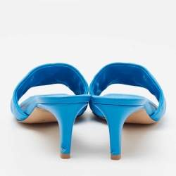 Louis Vuitton Blue Leather Revival Mule Sandals Size 39