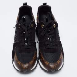 Louis Vuitton Black/Brown Monogram Canvas And Suede Run Away Low Top Sneakers Size 41
